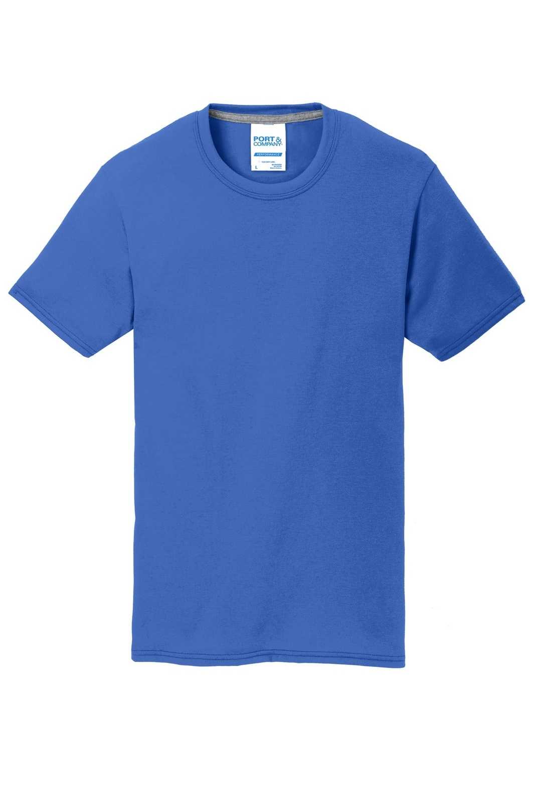 Port &amp; Company PC381 Performance Blend Tee - True Royal - HIT a Double - 5