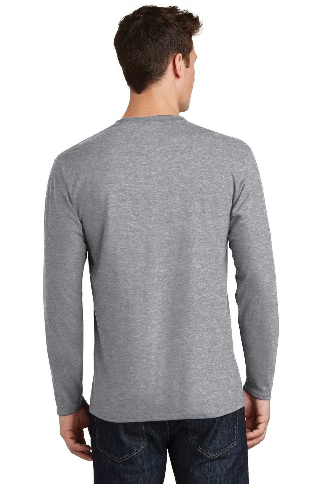 Port & Company PC450LS Long Sleeve Fan Favorite Tee - Athletic Heather - HIT a Double - 1