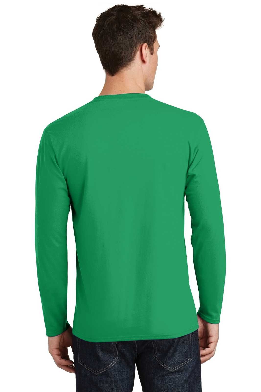 Port &amp; Company PC450LS Long Sleeve Fan Favorite Tee - Athletic Kelly - HIT a Double - 2