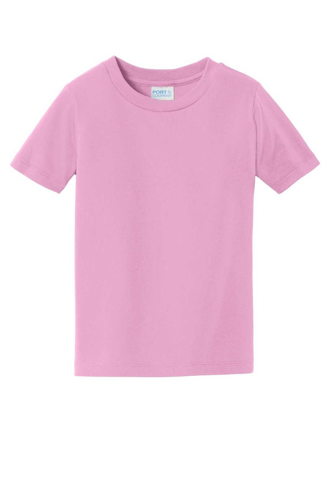 Port &amp; Company PC450TD Toddler Fan Favorite Tee - Candy Pink - HIT a Double - 2