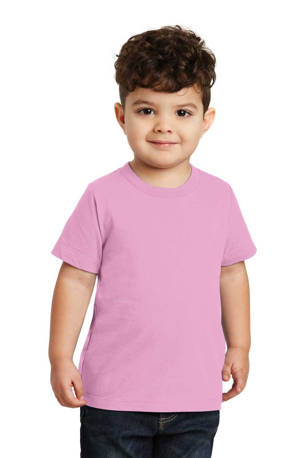 Port &amp; Company PC450TD Toddler Fan Favorite Tee - Candy Pink - HIT a Double - 1