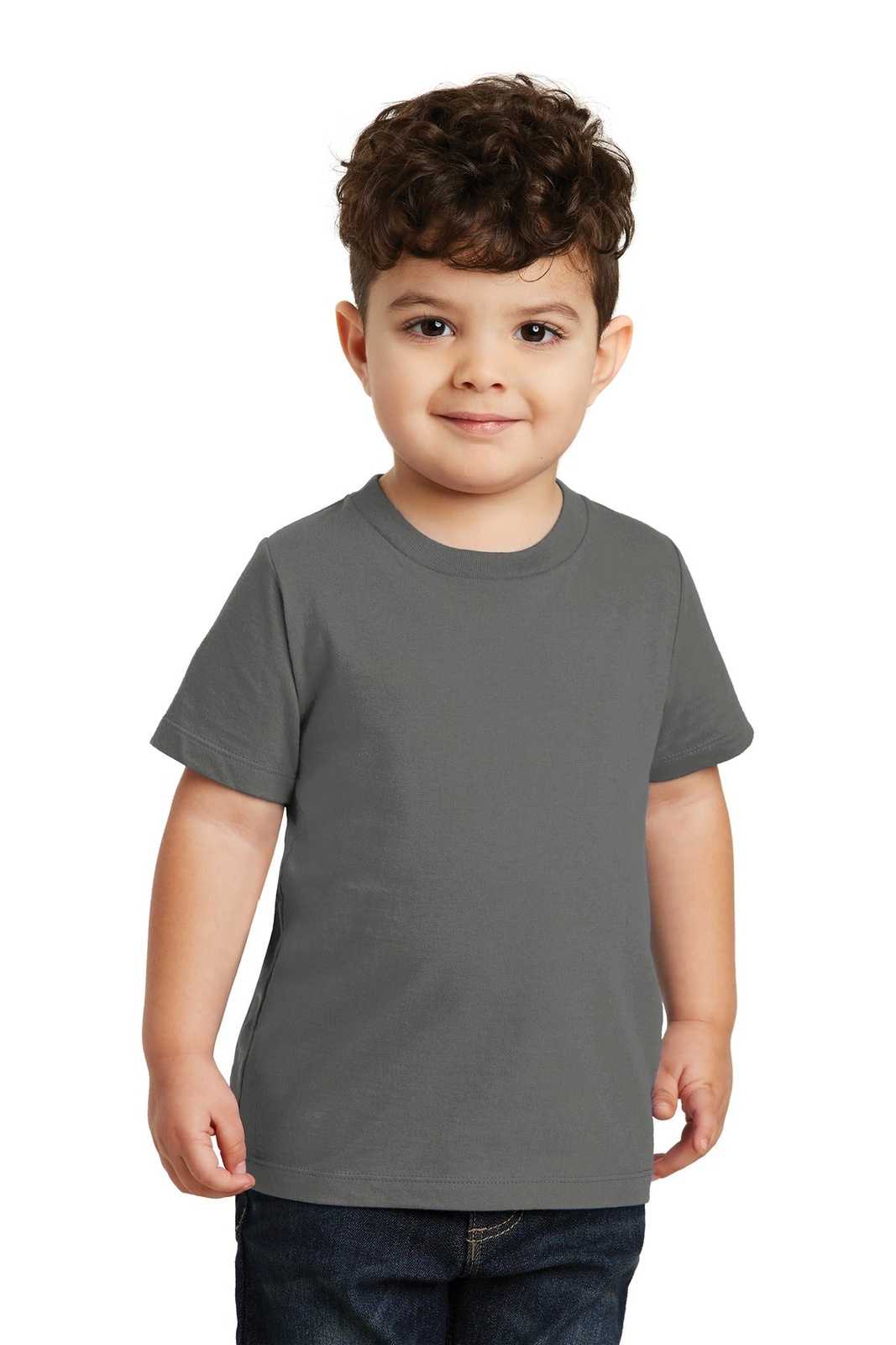 Port &amp; Company PC450TD Toddler Fan Favorite Tee - Charcoal - HIT a Double - 1