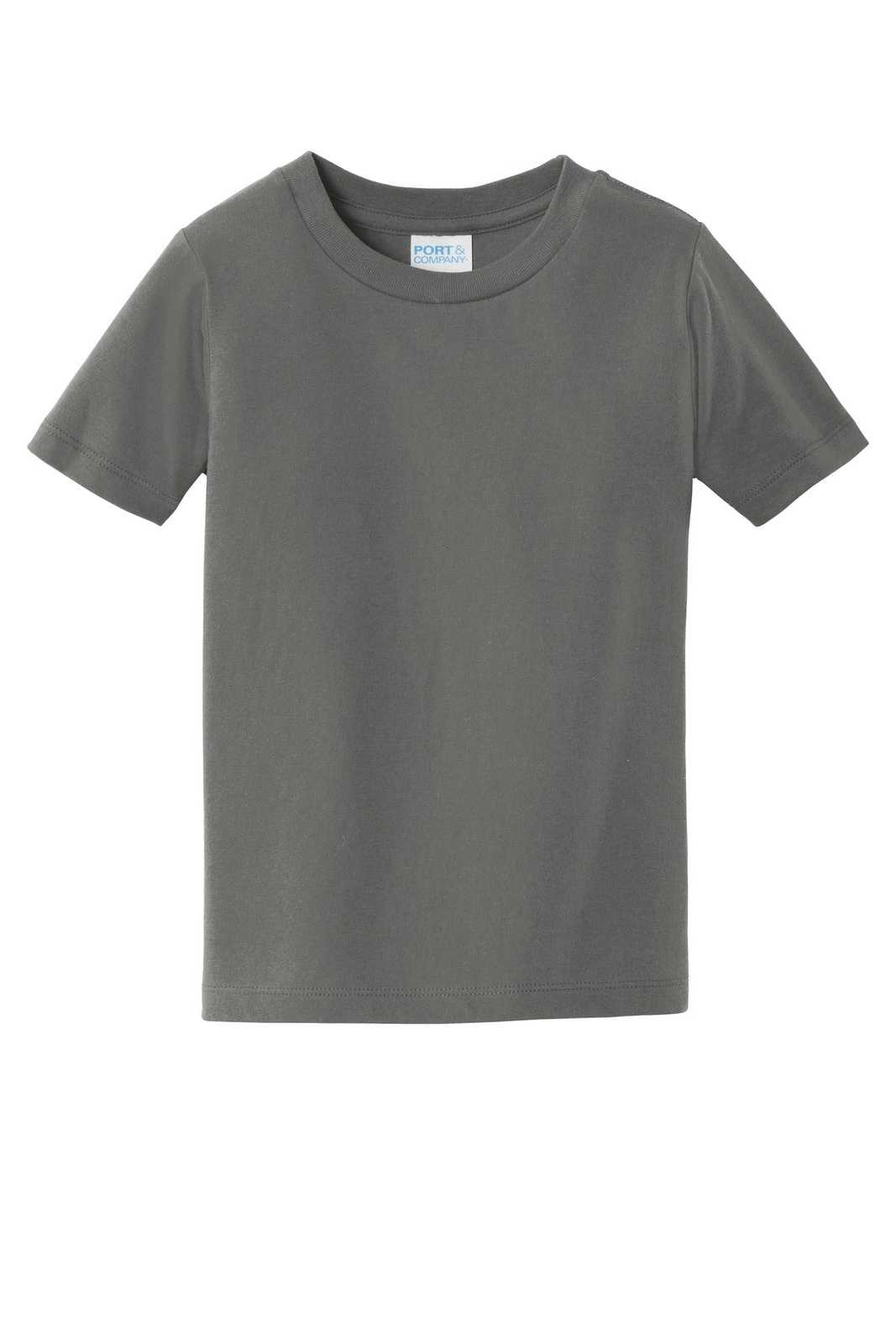 Port &amp; Company PC450TD Toddler Fan Favorite Tee - Charcoal - HIT a Double - 2