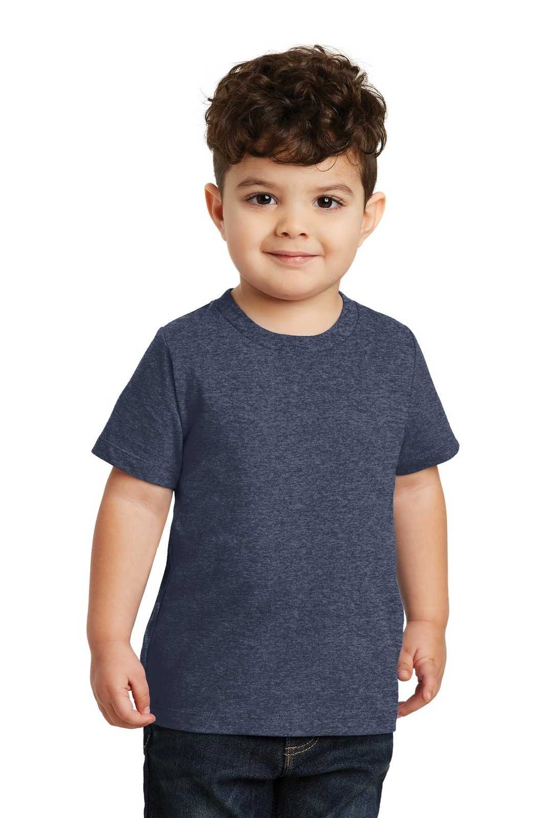 Port &amp; Company PC450TD Toddler Fan Favorite Tee - Heather Navy - HIT a Double - 1