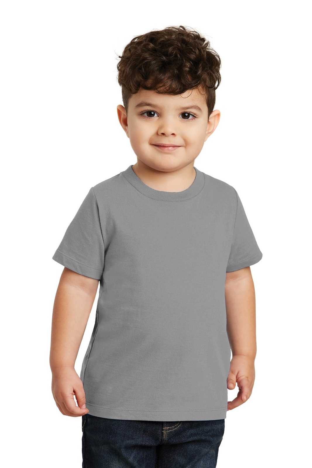 Port &amp; Company PC450TD Toddler Fan Favorite Tee - Medium Gray - HIT a Double - 1