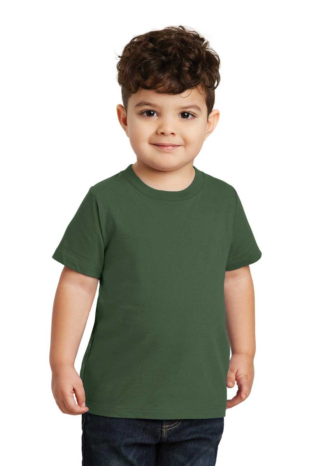 Port &amp; Company PC450TD Toddler Fan Favorite Tee - Olive - HIT a Double - 1