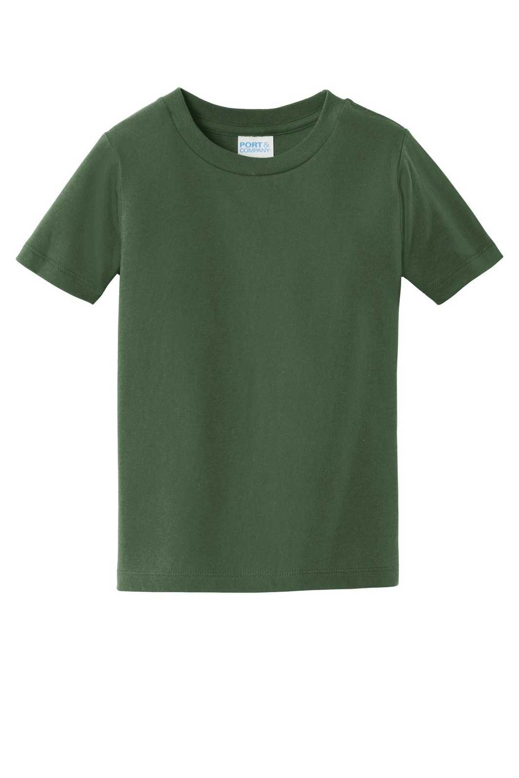 Port &amp; Company PC450TD Toddler Fan Favorite Tee - Olive - HIT a Double - 2