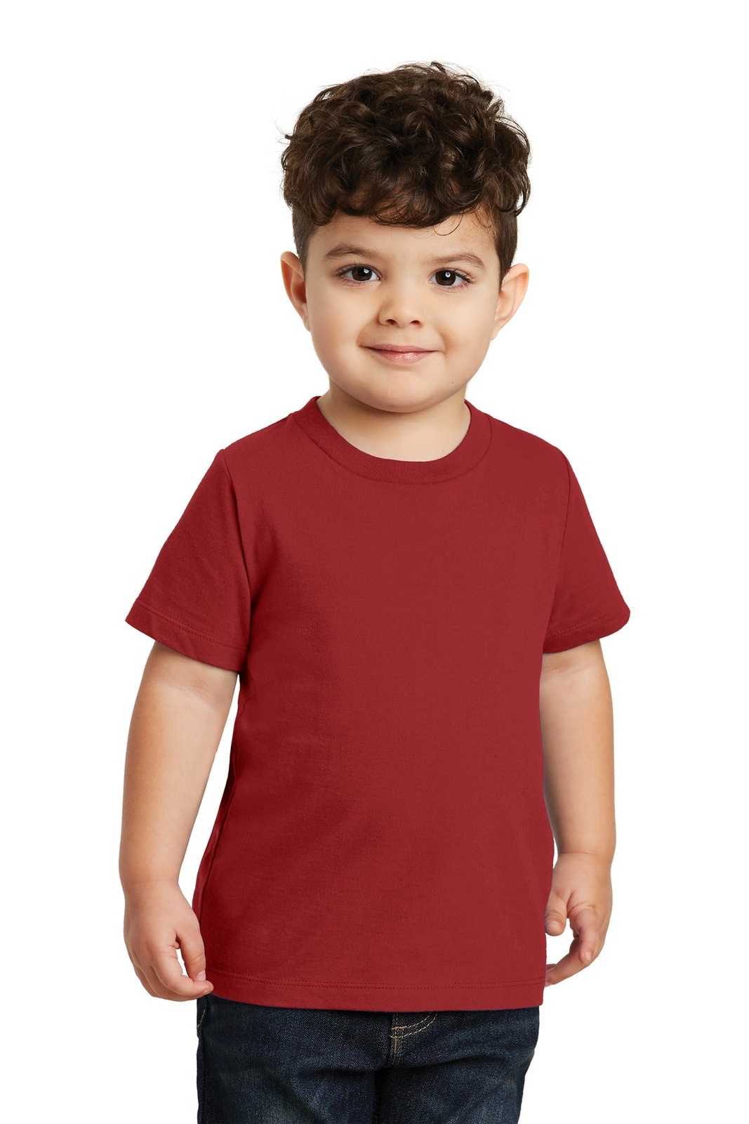 Port &amp; Company PC450TD Toddler Fan Favorite Tee - Team Cardinal - HIT a Double - 1