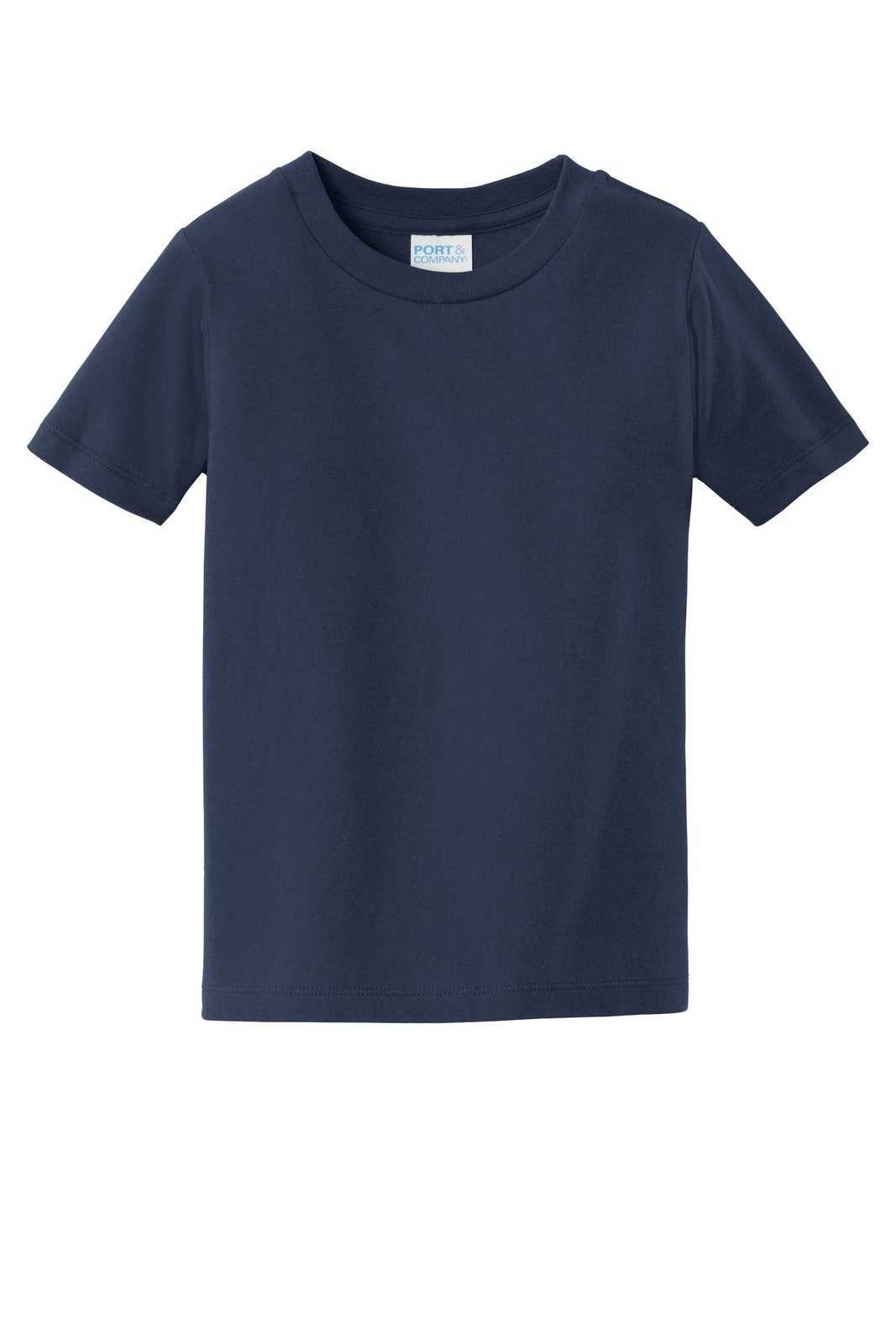 Port &amp; Company PC450TD Toddler Fan Favorite Tee - Team Navy - HIT a Double - 2