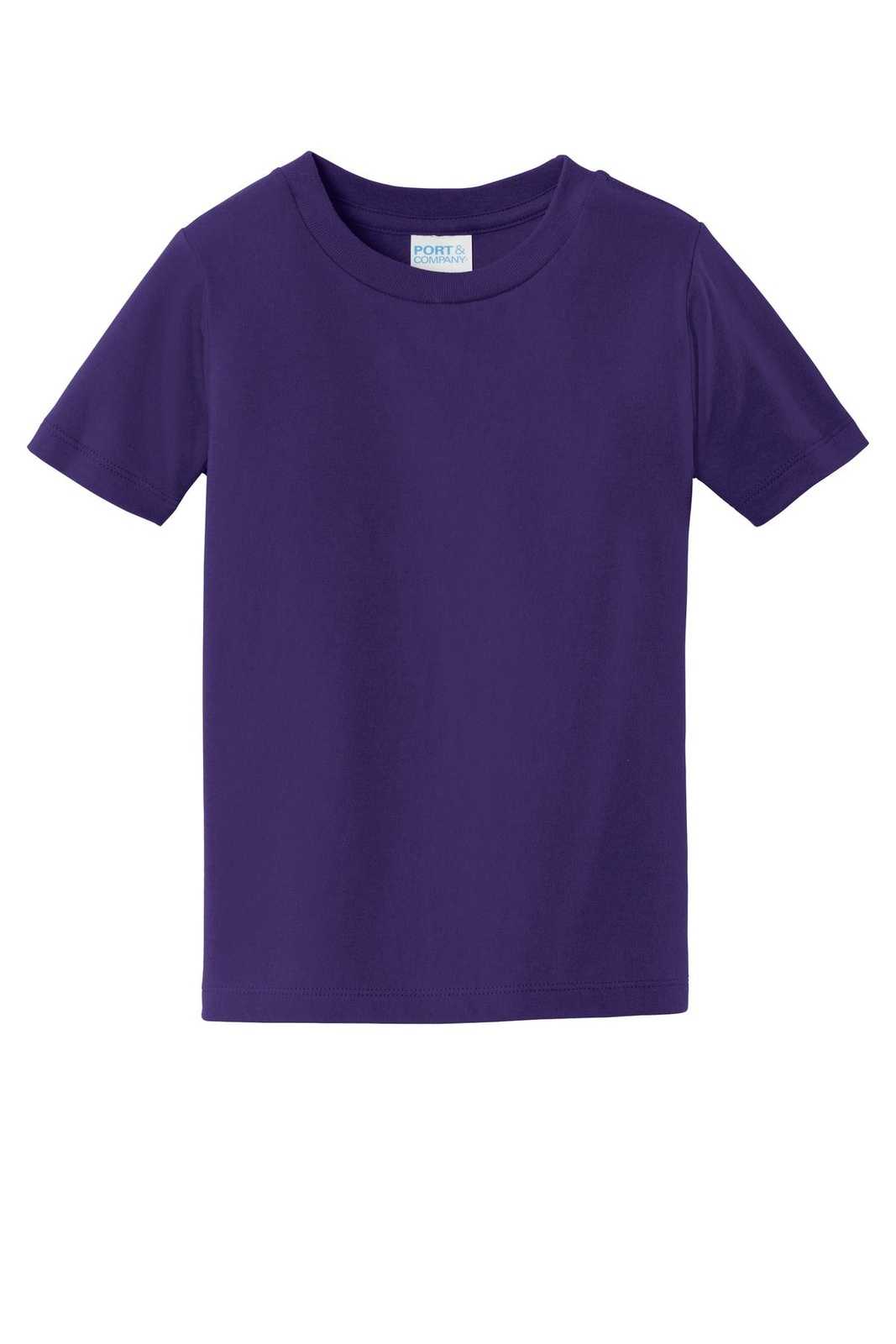 Port &amp; Company PC450TD Toddler Fan Favorite Tee - Team Purple - HIT a Double - 2