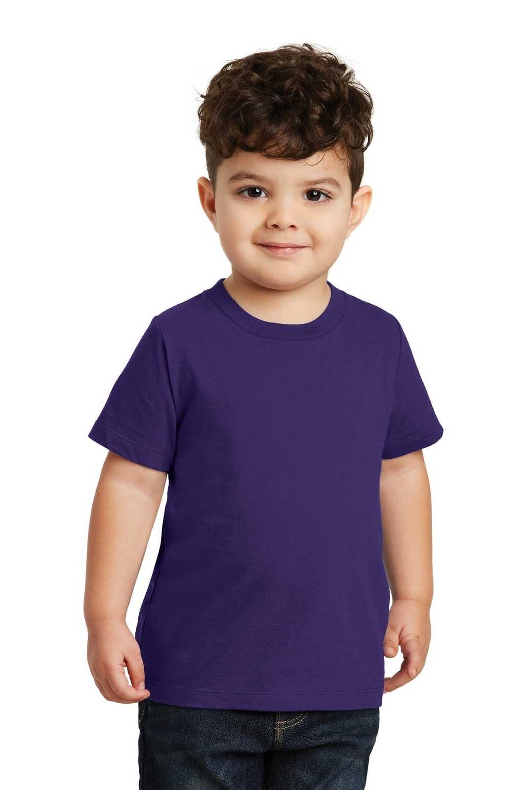 Port &amp; Company PC450TD Toddler Fan Favorite Tee - Team Purple - HIT a Double - 1