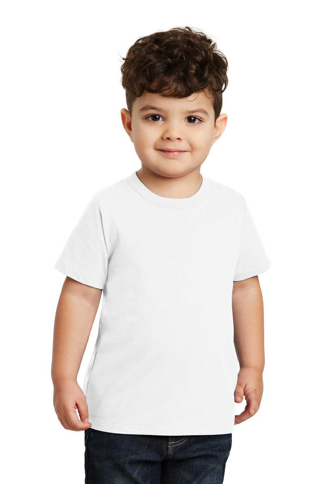 Port &amp; Company PC450TD Toddler Fan Favorite Tee - White - HIT a Double - 1