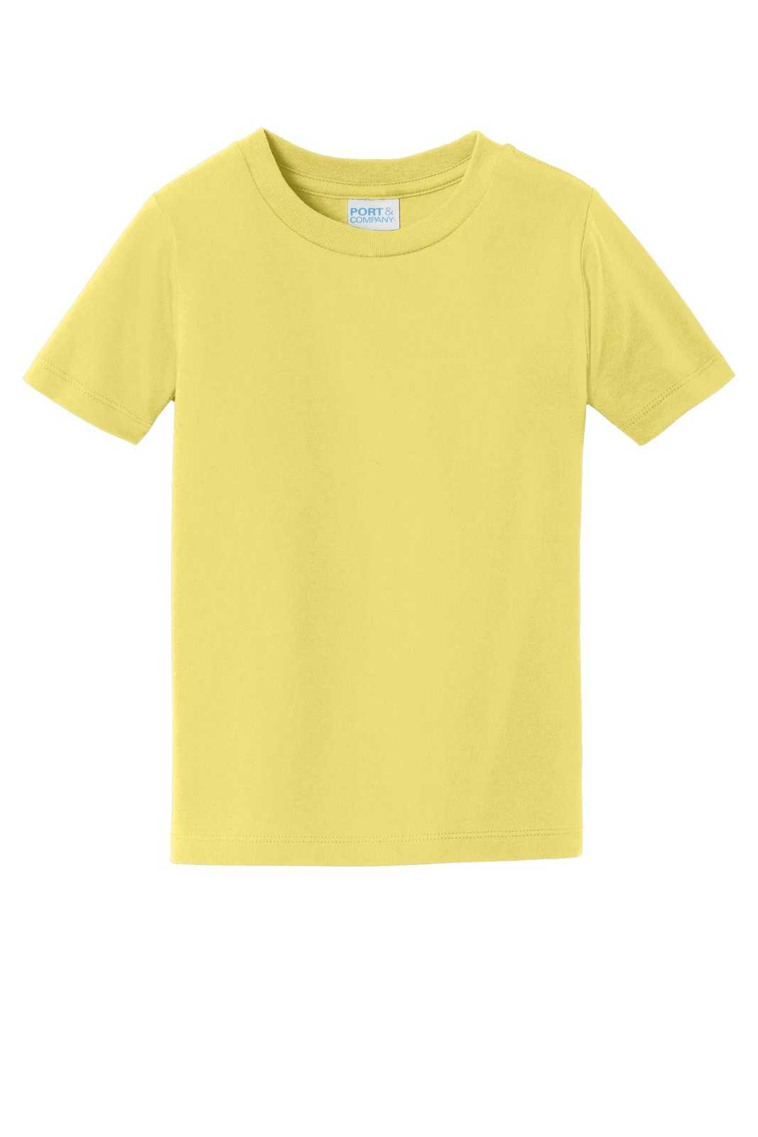 Port &amp; Company PC450TD Toddler Fan Favorite Tee - Yellow - HIT a Double - 2