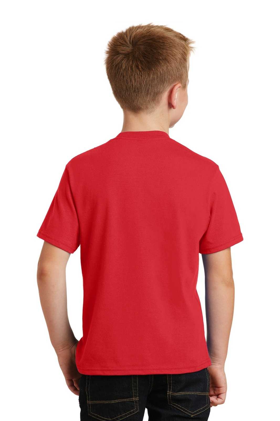 Port & Company PC450Y Youth Fan Favorite Tee - Bright Red - HIT a Double - 1