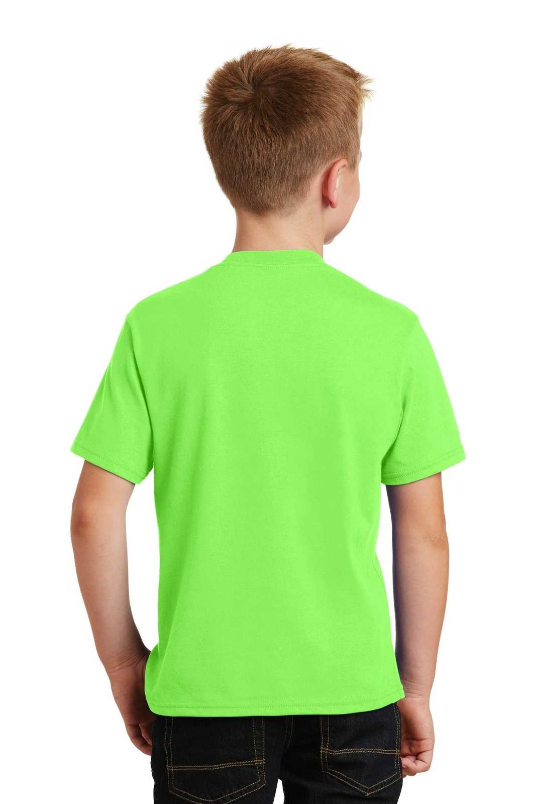 Port & Company PC450Y Youth Fan Favorite Tee - Flash Green - HIT a Double - 1