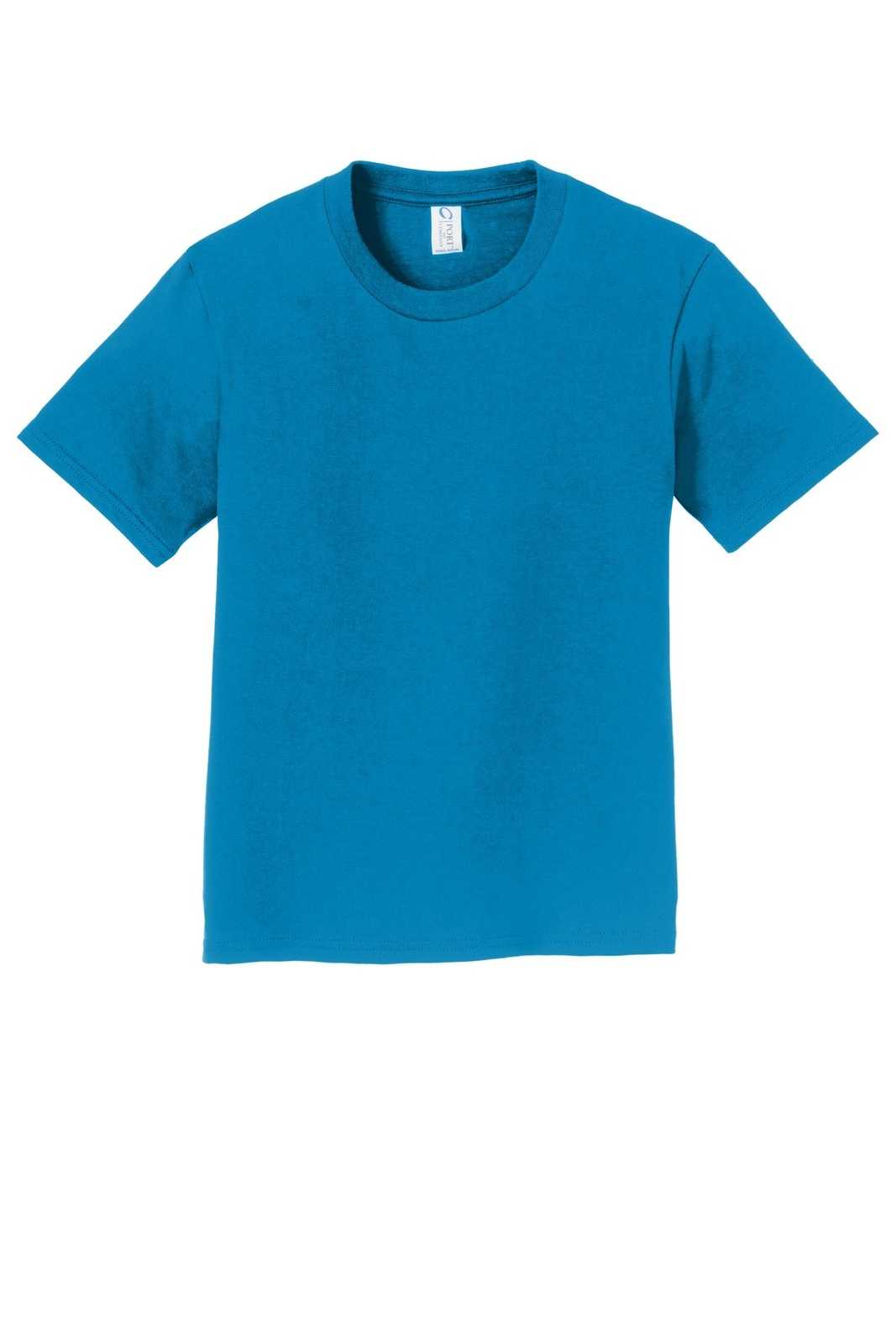 Port &amp; Company PC450Y Youth Fan Favorite Tee - Sapphire - HIT a Double - 5