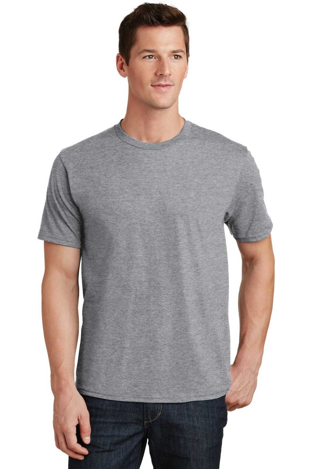 Port &amp; Company PC450 Fan Favorite Tee - Athletic Heather - HIT a Double - 1