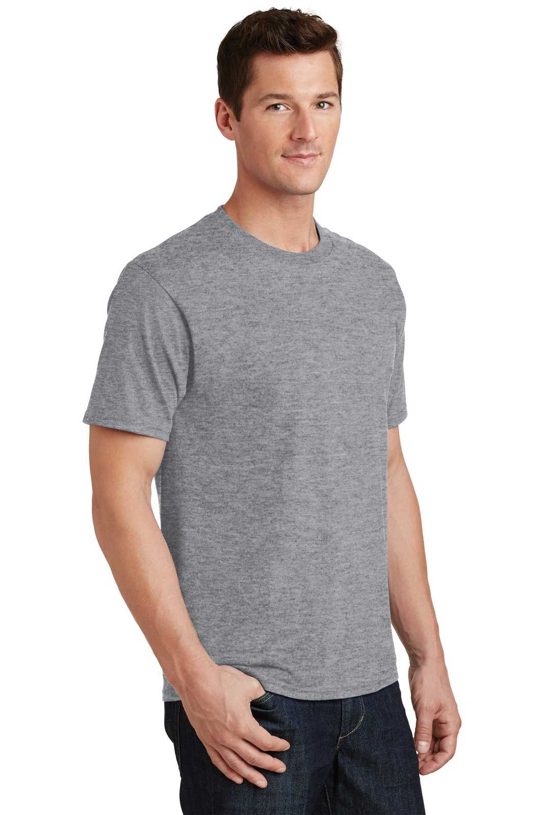 Port &amp; Company PC450 Fan Favorite Tee - Athletic Heather - HIT a Double - 4