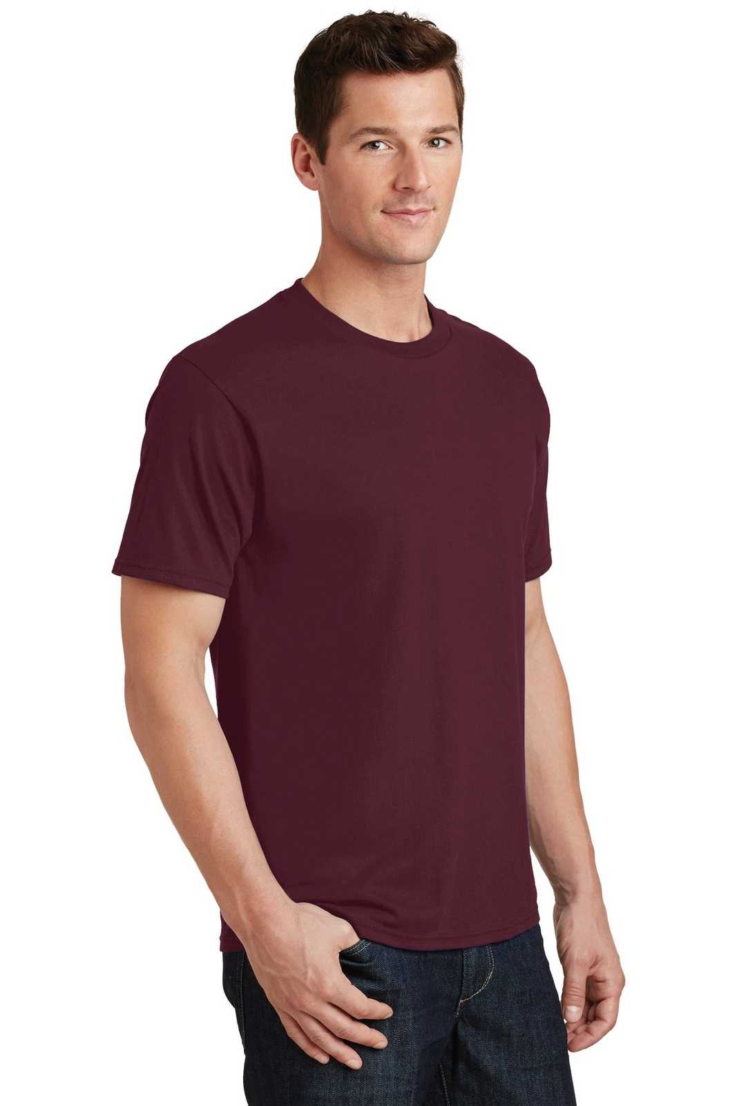 Port &amp; Company PC450 Fan Favorite Tee - Athletic Maroon - HIT a Double - 4