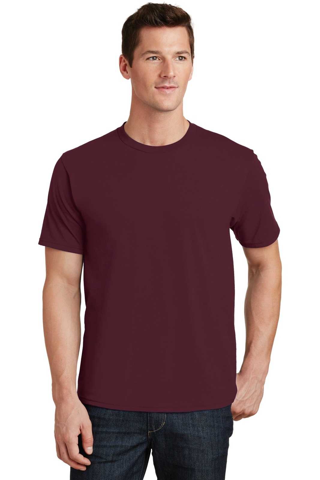 Port &amp; Company PC450 Fan Favorite Tee - Athletic Maroon - HIT a Double - 1