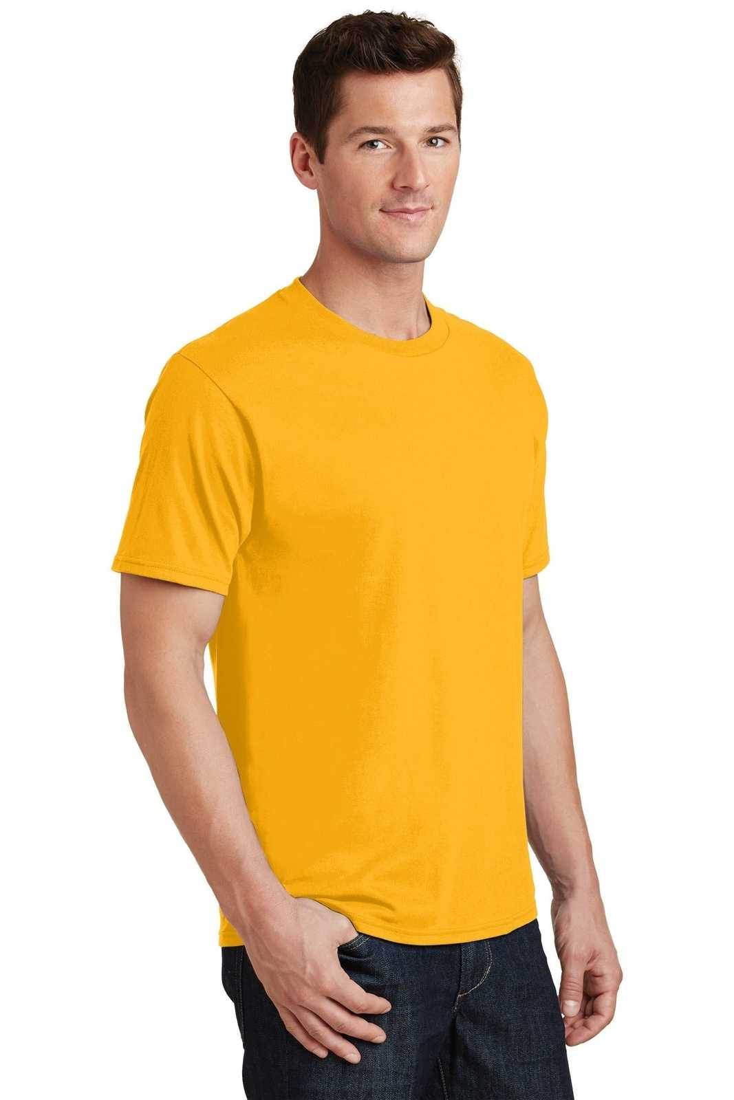 Port &amp; Company PC450 Fan Favorite Tee - Bright Gold - HIT a Double - 4
