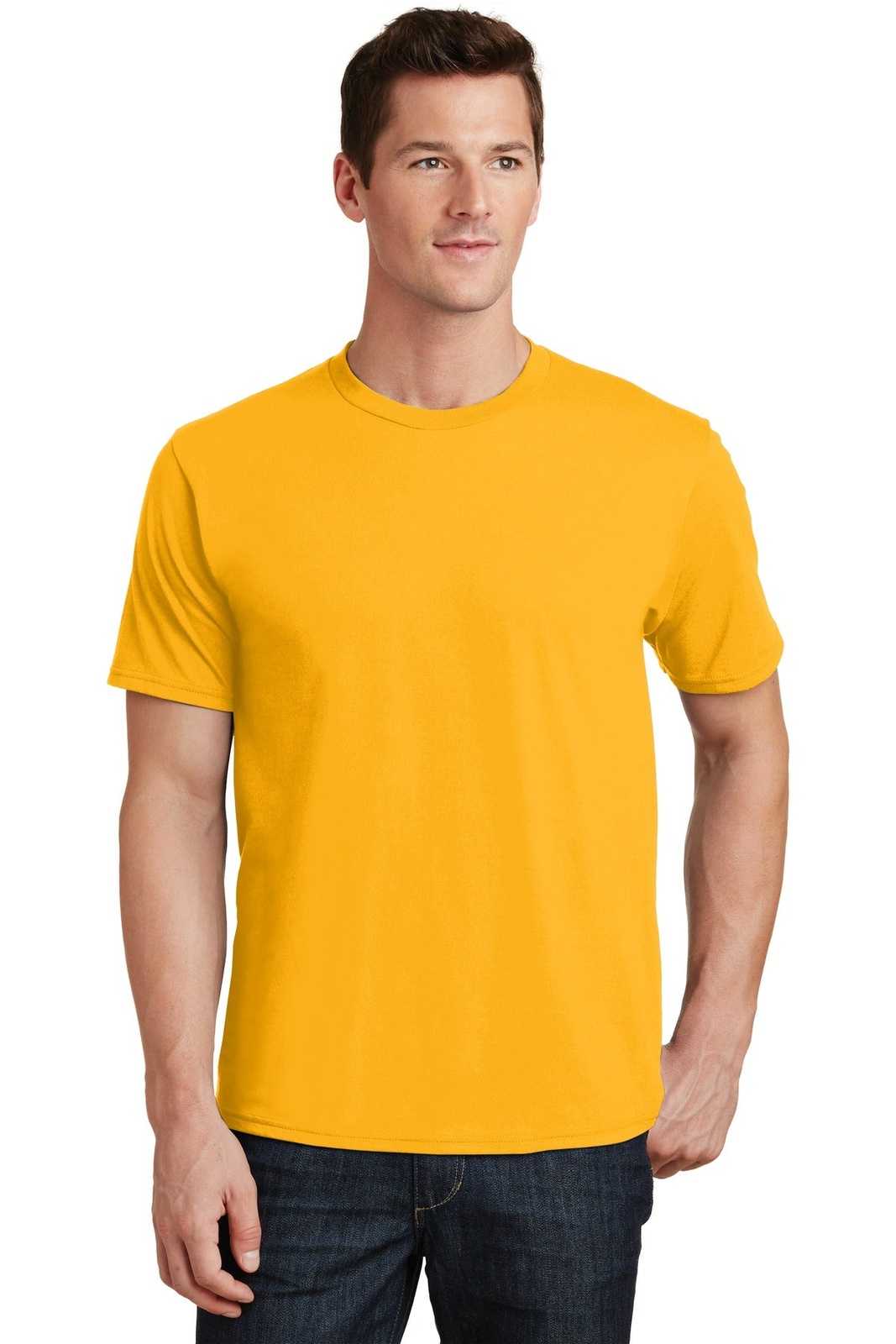 Port &amp; Company PC450 Fan Favorite Tee - Bright Gold - HIT a Double - 1
