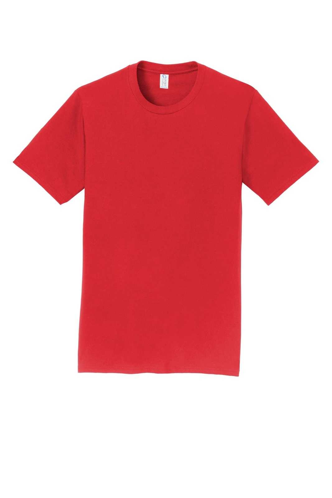 Port &amp; Company PC450 Fan Favorite Tee - Bright Red - HIT a Double - 5