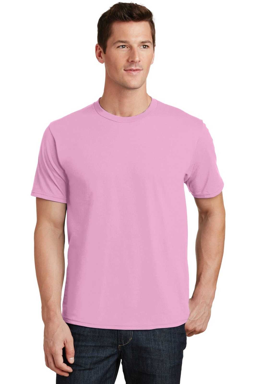 Port &amp; Company PC450 Fan Favorite Tee - Candy Pink - HIT a Double - 1