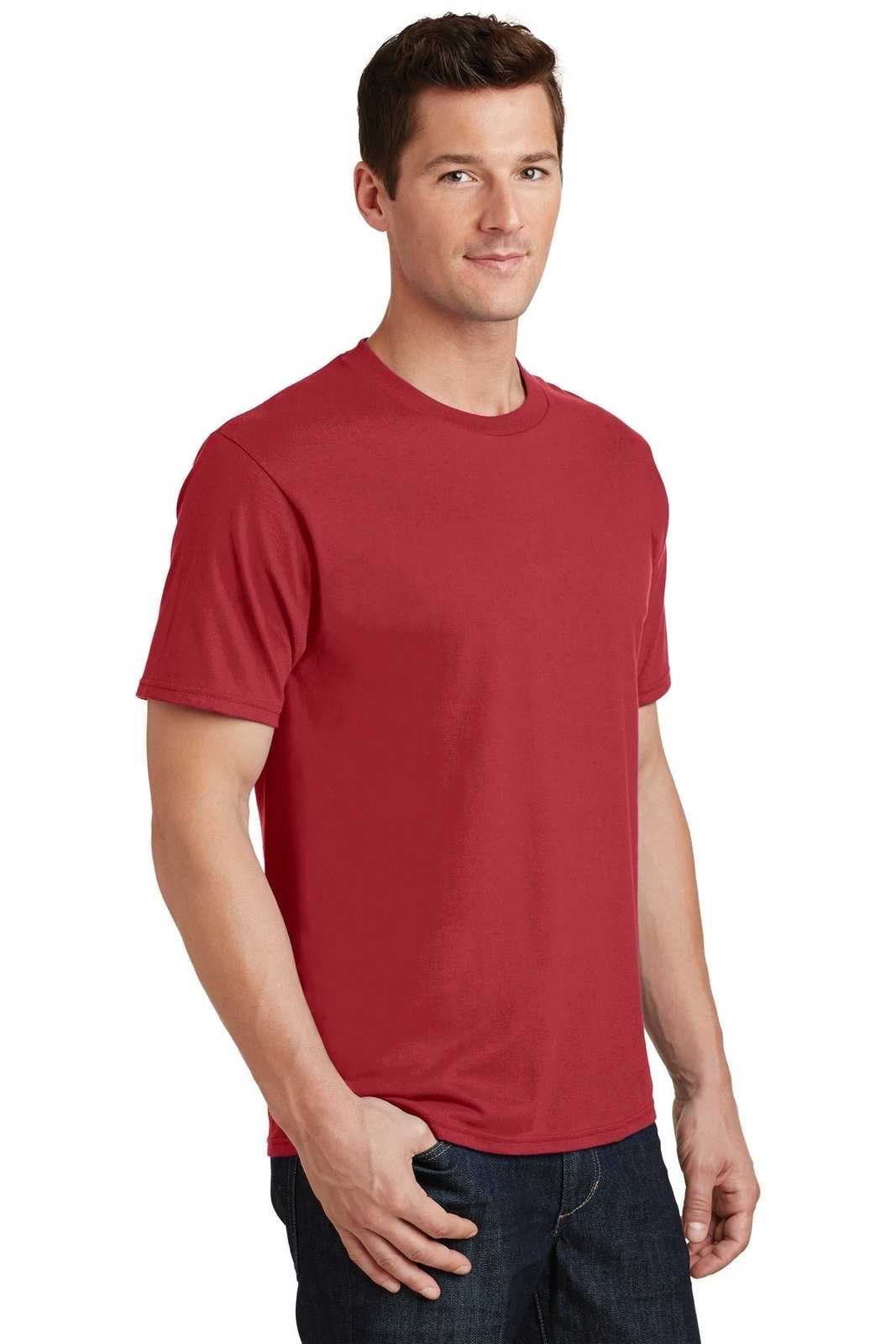 Port &amp; Company PC450 Fan Favorite Tee - Cardinal Red - HIT a Double - 4