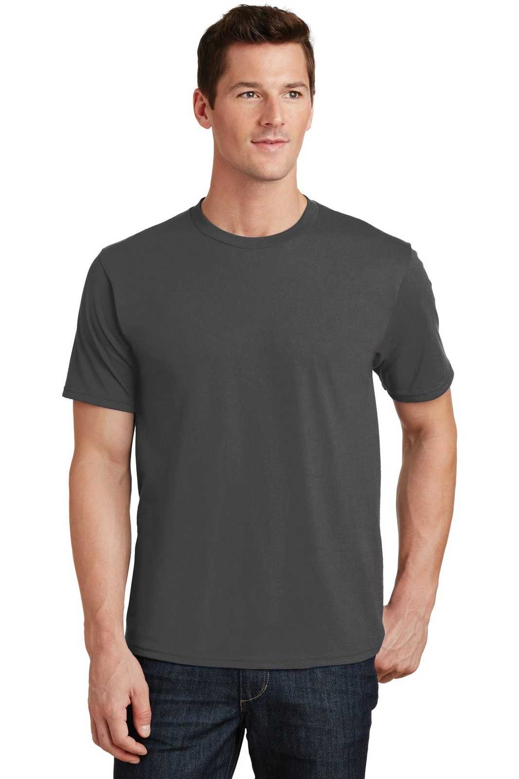Port &amp; Company PC450 Fan Favorite Tee - Charcoal - HIT a Double - 1