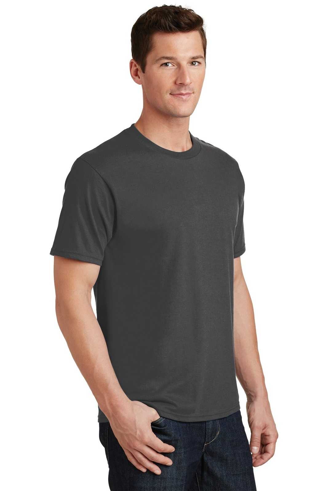 Port &amp; Company PC450 Fan Favorite Tee - Charcoal - HIT a Double - 4