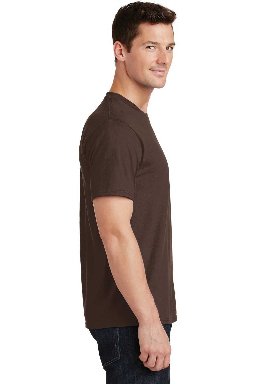 Port &amp; Company PC450 Fan Favorite Tee - Dark Chocolate Brown - HIT a Double - 3