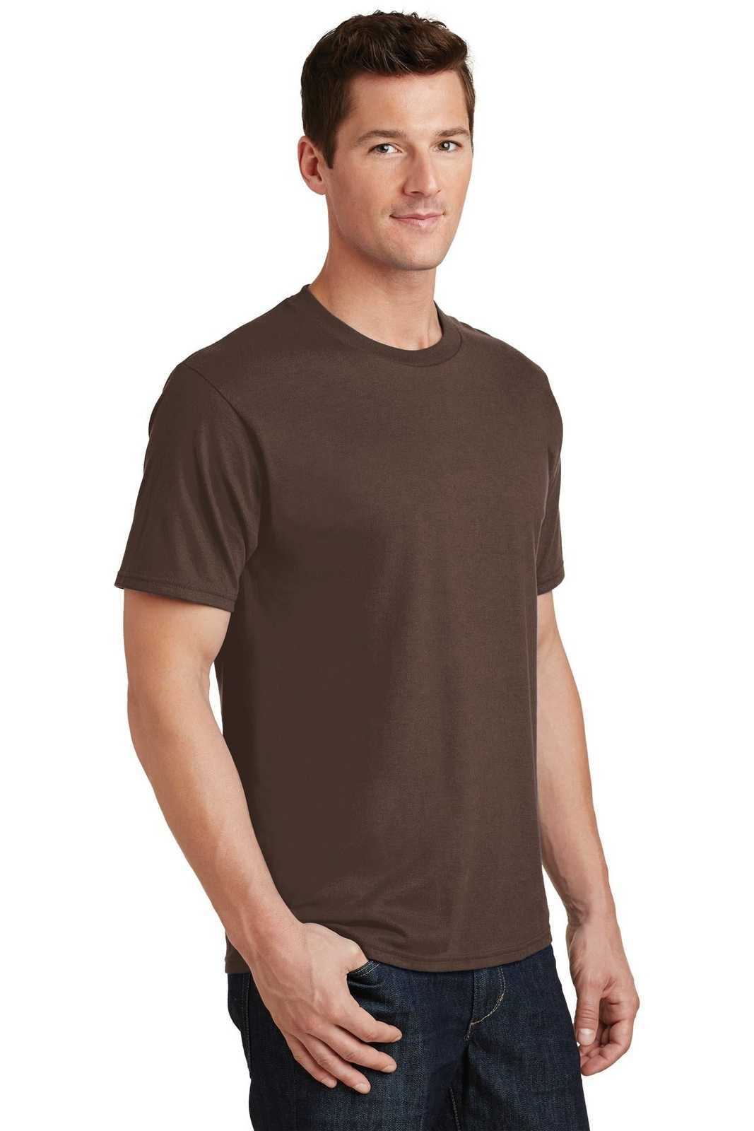 Port &amp; Company PC450 Fan Favorite Tee - Dark Chocolate Brown - HIT a Double - 4