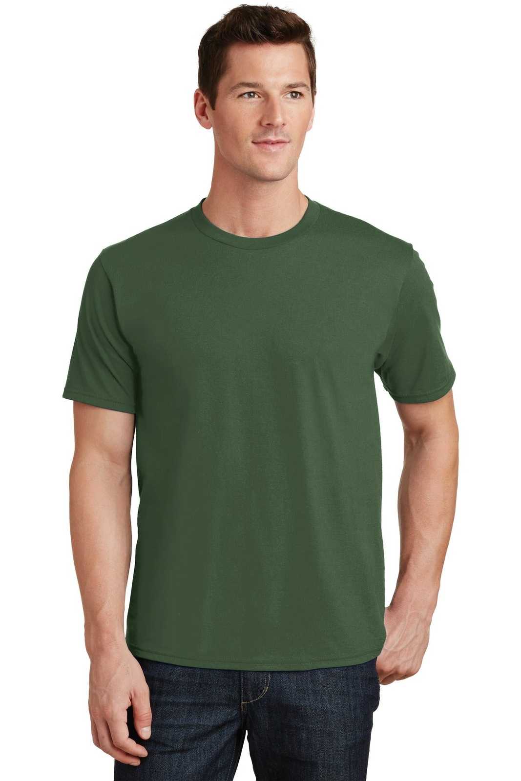 Port &amp; Company PC450 Fan Favorite Tee - Olive - HIT a Double - 1