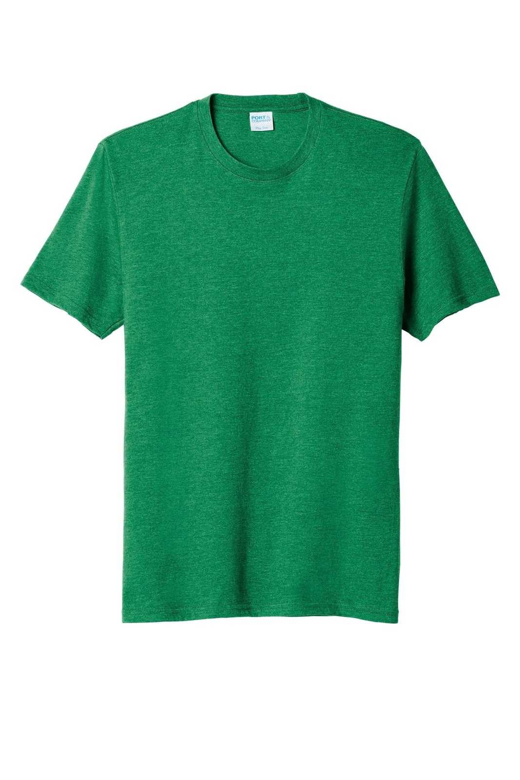 Port &amp; Company PC455 Fan Favorite Blend Tee - Athletic Kelly Green Heather - HIT a Double - 5
