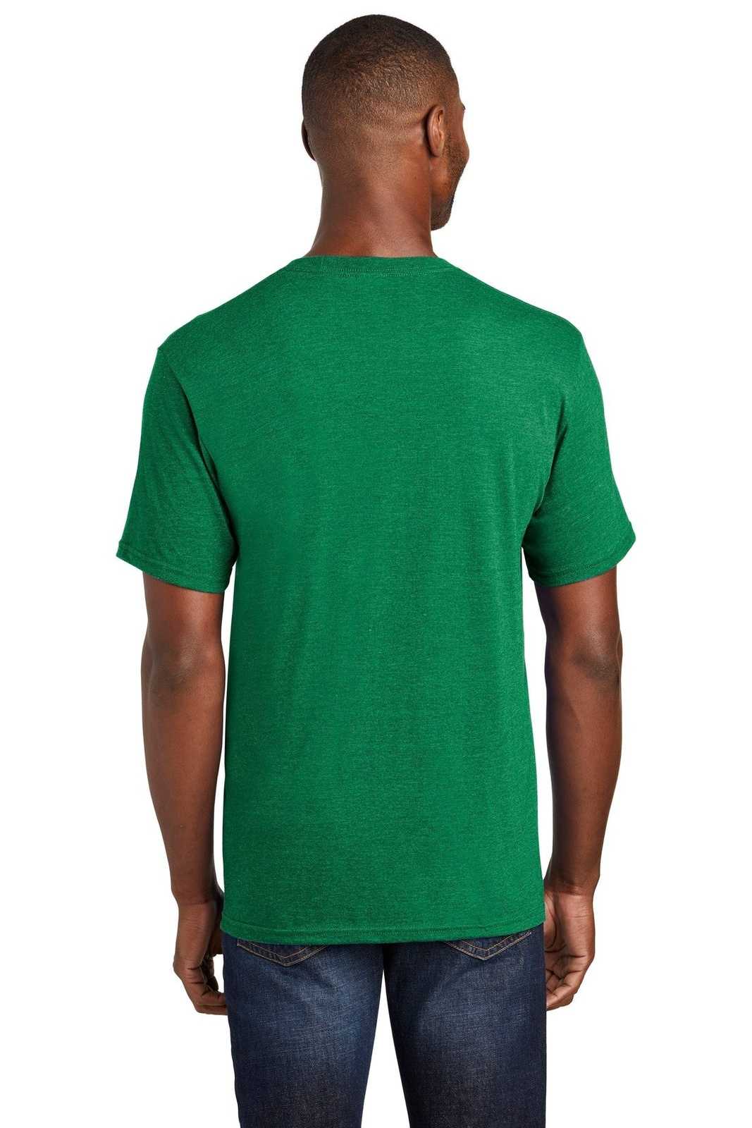 Port &amp; Company PC455 Fan Favorite Blend Tee - Athletic Kelly Green Heather - HIT a Double - 2