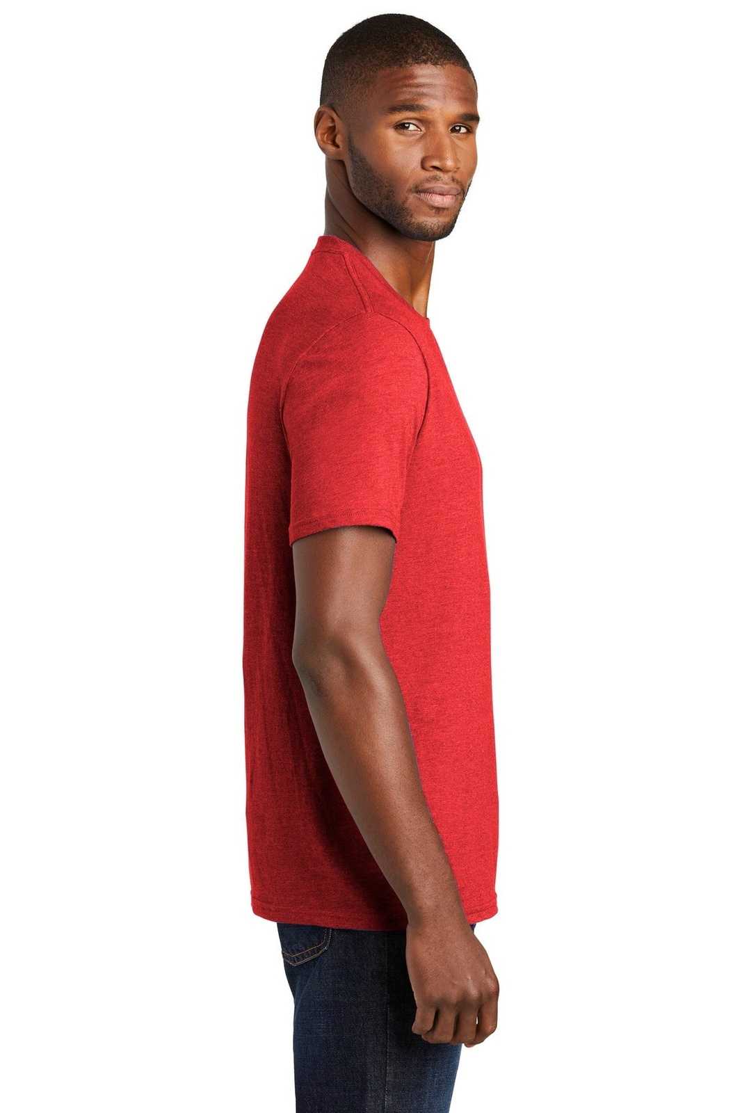 Port &amp; Company PC455 Fan Favorite Blend Tee - Bright Red Heather - HIT a Double - 3