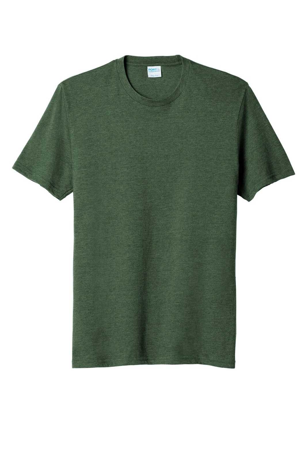 Port &amp; Company PC455 Fan Favorite Blend Tee - Forest Green Heather - HIT a Double - 5