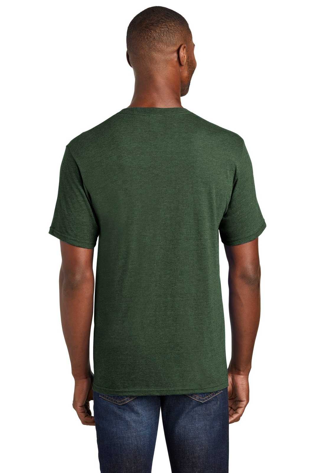 Port &amp; Company PC455 Fan Favorite Blend Tee - Forest Green Heather - HIT a Double - 2