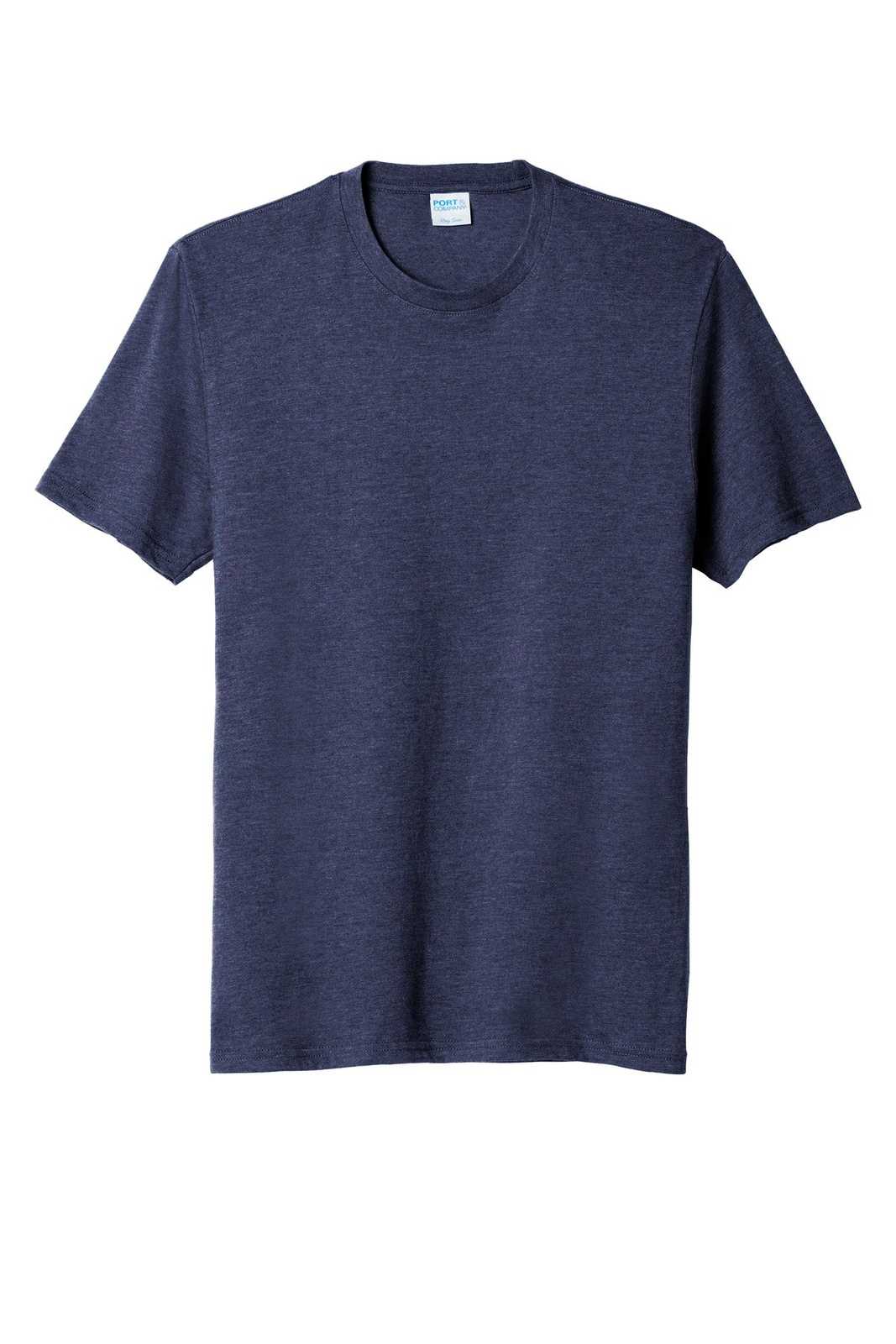 Port &amp; Company PC455 Fan Favorite Blend Tee - Team Navy Heather - HIT a Double - 5
