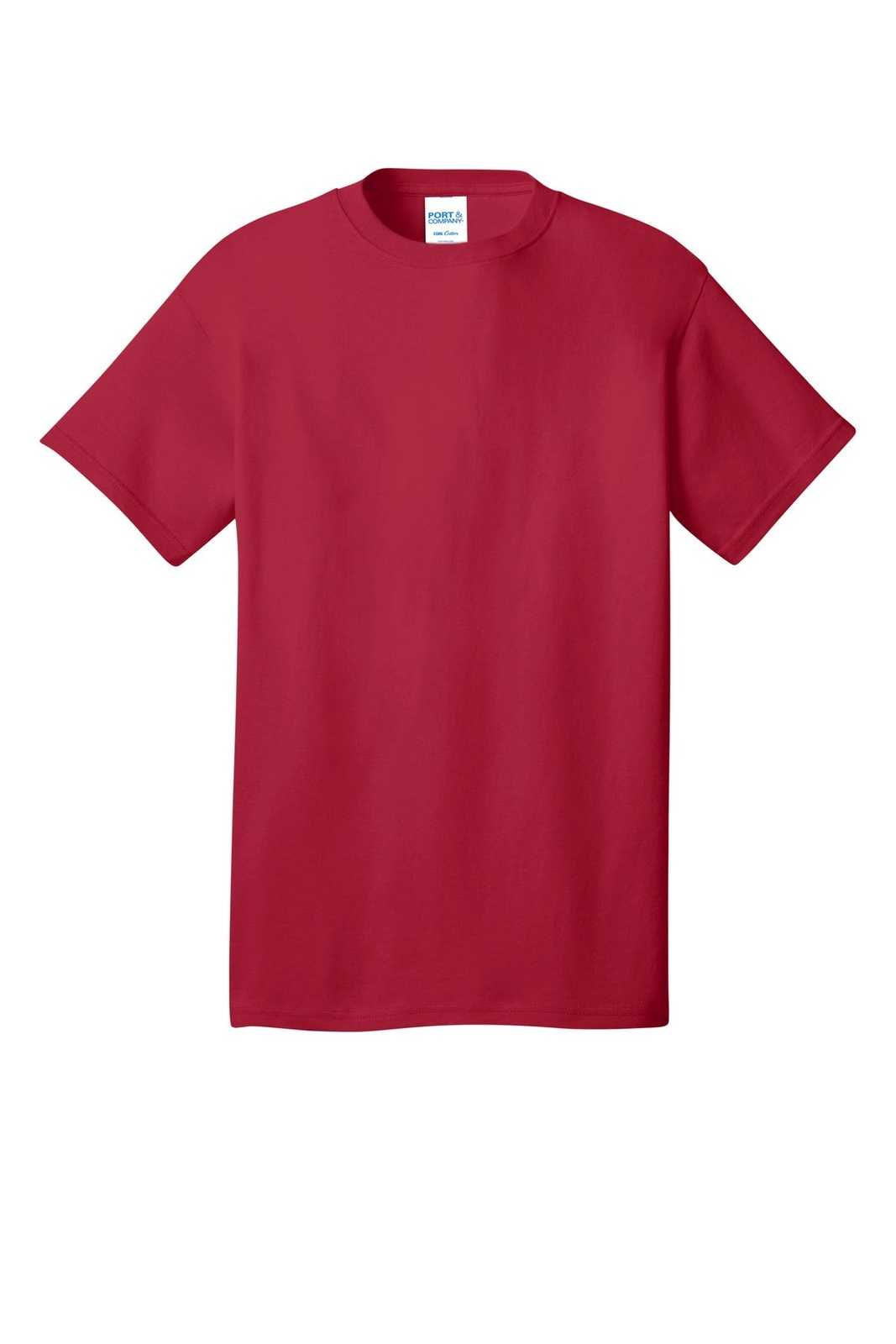 Port &amp; Company PC54DTG Core Cotton DTG Tee - Red - HIT a Double - 2