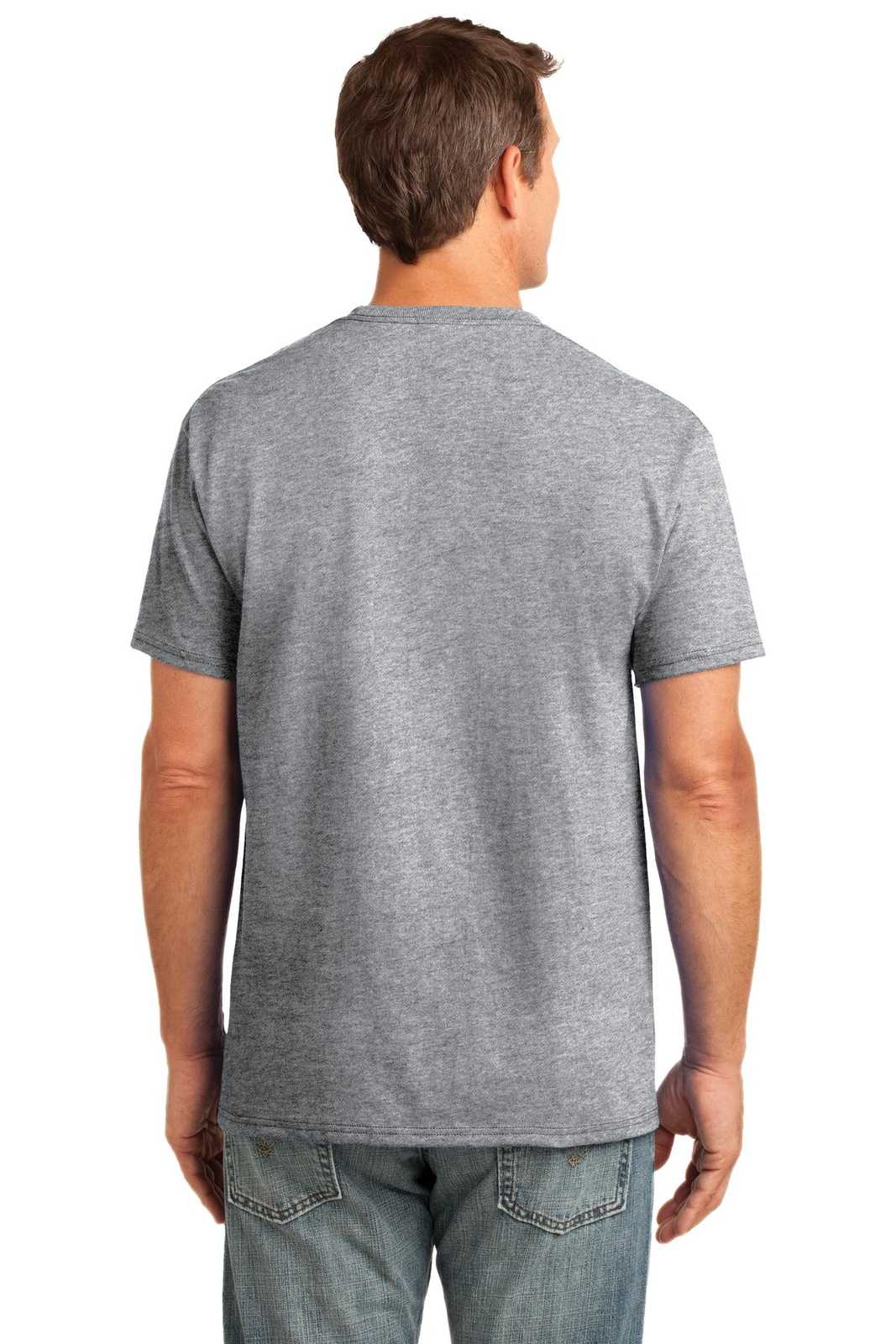 Port &amp; Company PC54P Core Cotton Pocket Tee - Athletic Heather - HIT a Double - 2