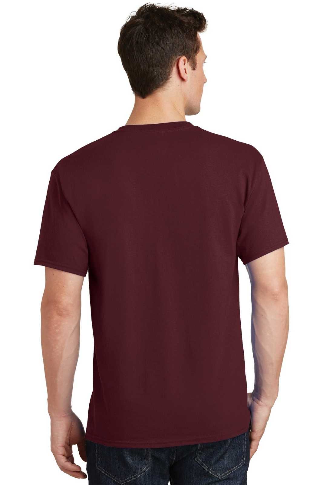Port &amp; Company PC54T Tall Core Cotton Tee - Athletic Maroon - HIT a Double - 2