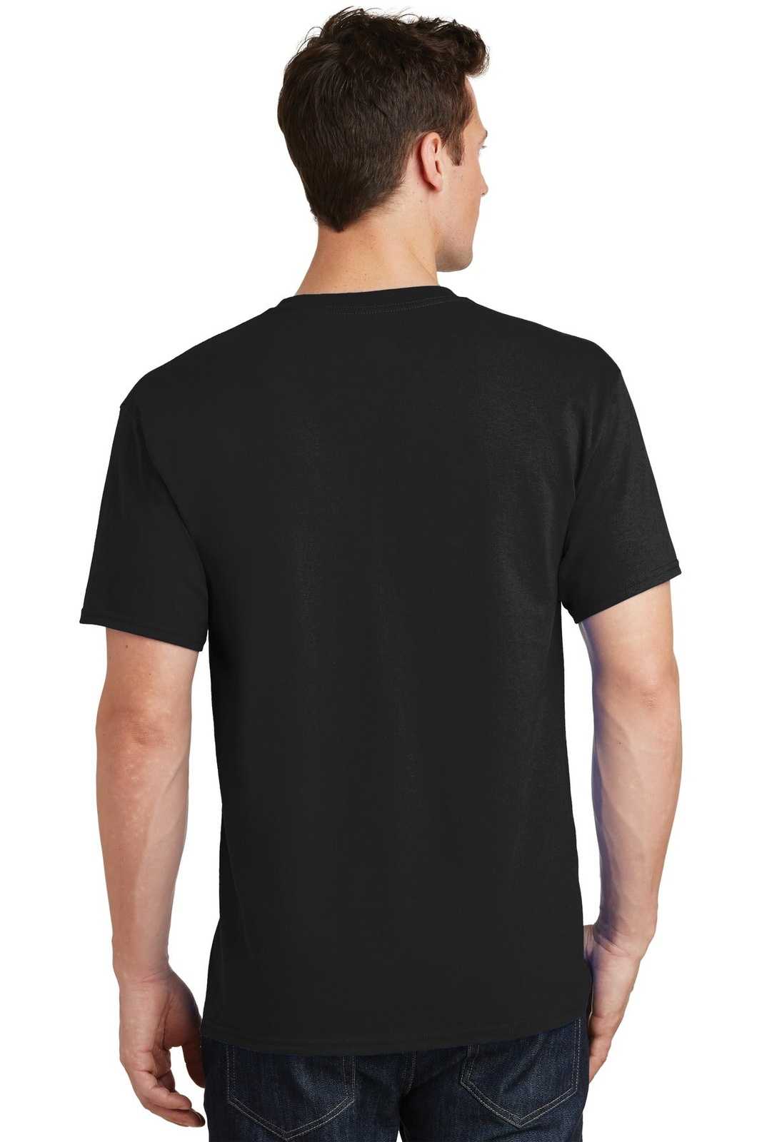 Port &amp; Company PC54T Tall Core Cotton Tee - Jet Black - HIT a Double - 2