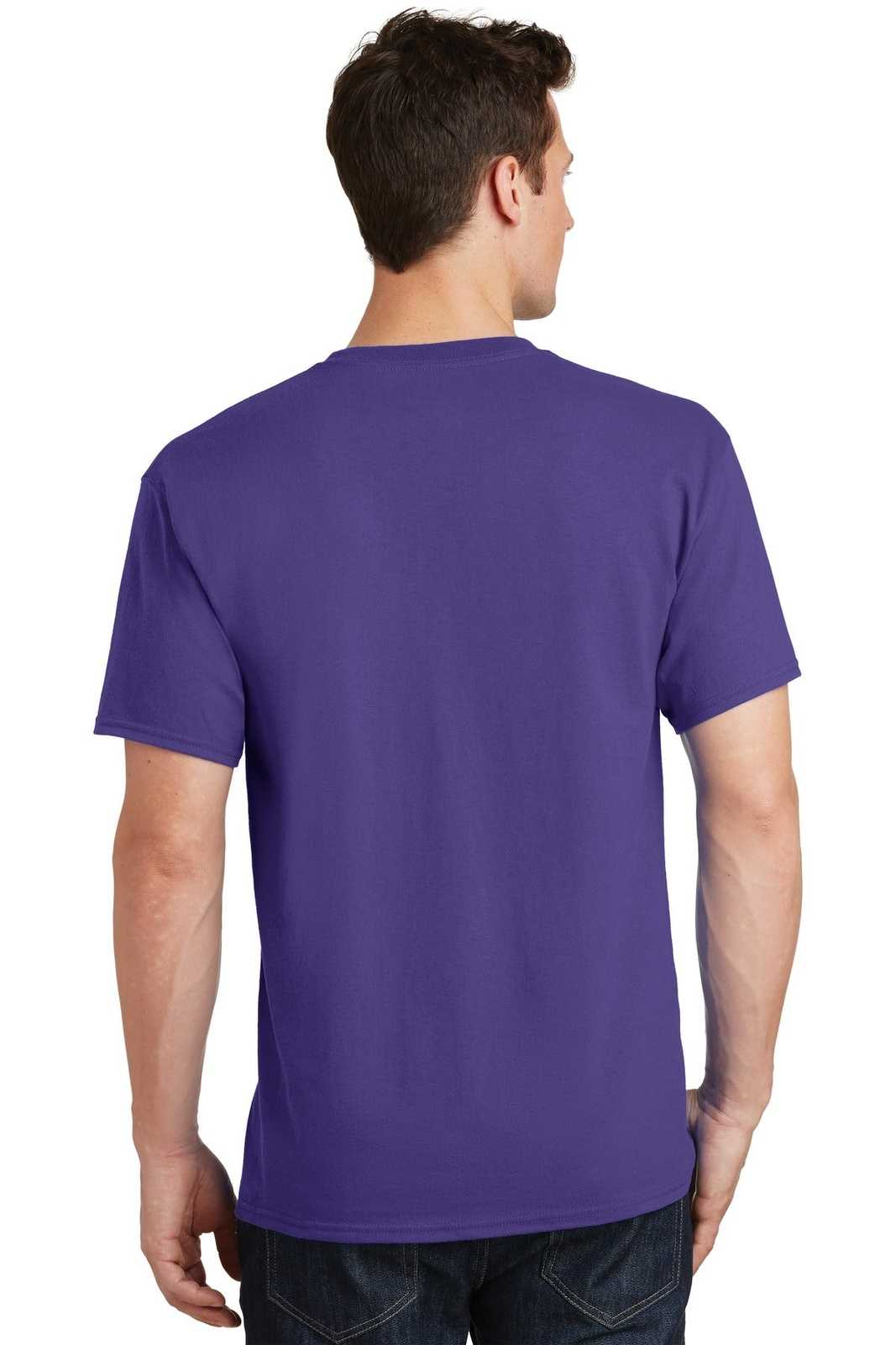 Port &amp; Company PC54T Tall Core Cotton Tee - Purple - HIT a Double - 2
