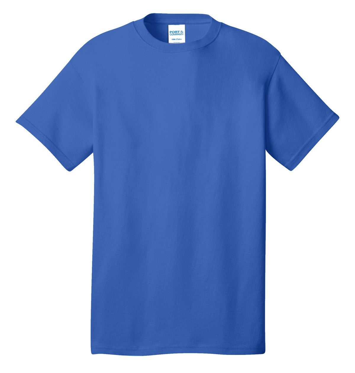 Port &amp; Company PC54T Tall Core Cotton Tee - Royal - HIT a Double - 5