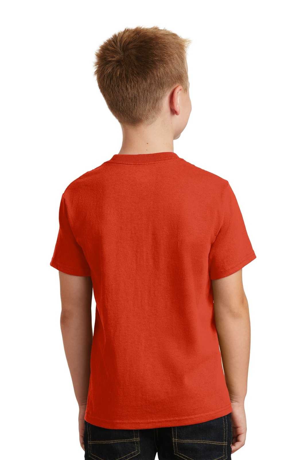 Port &amp; Company PC54Y Youth Core Cotton Tee - Orange - HIT a Double - 2