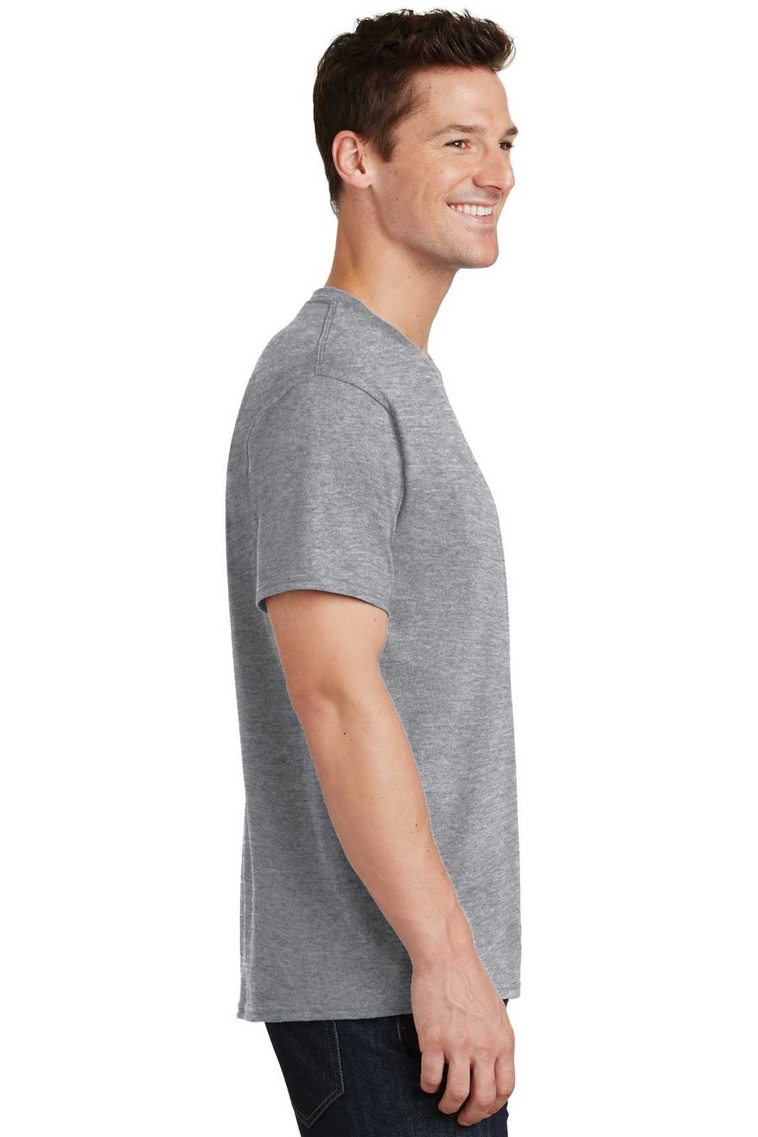 Port &amp; Company PC54 Core Cotton Tee - Athletic Heather - HIT a Double - 3