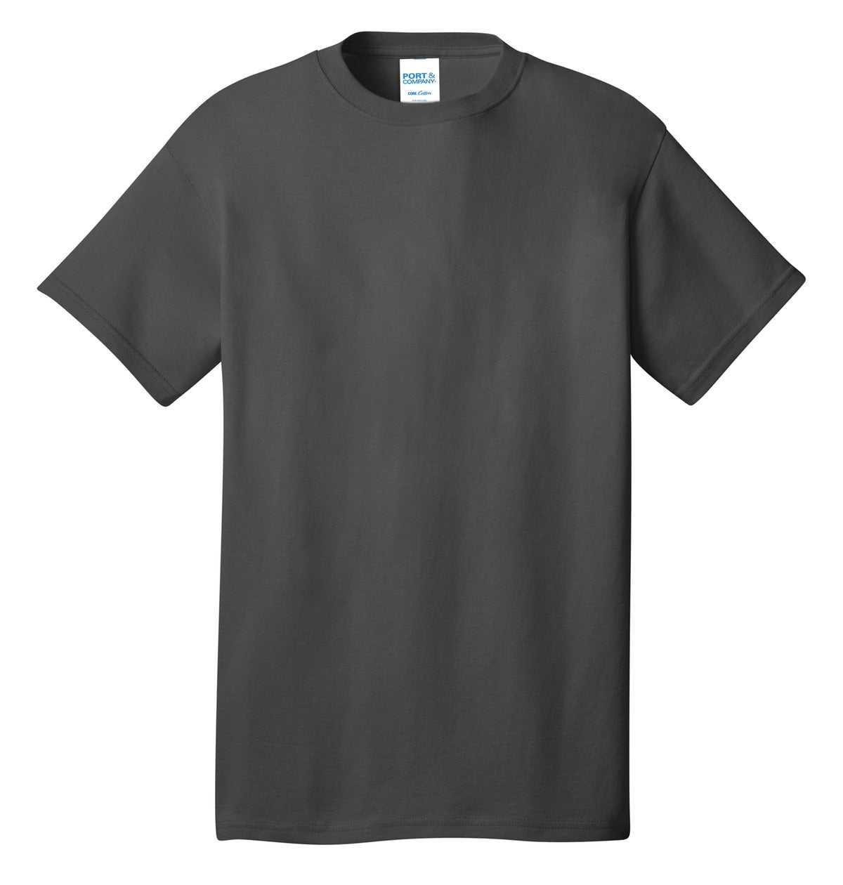 Port &amp; Company PC54 Core Cotton Tee - Charcoal - HIT a Double - 5