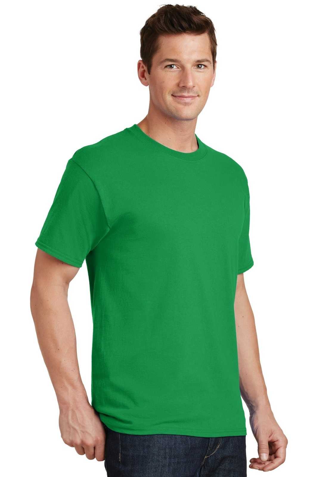 Port &amp; Company PC54 Core Cotton Tee - Clover Green - HIT a Double - 4